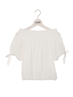 オフショルボリュームチュニック/ピンク