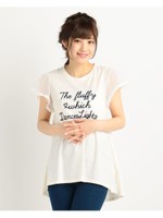 フロッキープリントＴシャツ/ホワイト