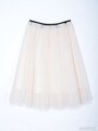 チュールタックギャザースカート/オフホワイト