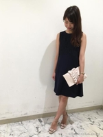 JPCL レース切り替え Aライン ワンピース/Navy