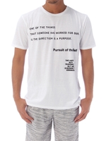 【AZUL by moussy】メッセージフロッキークルーネック半袖T/WHT