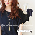 フェイクタッセルネックレス Tシャツ