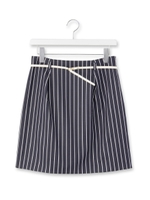 ベルト付きストライプスカート/オフホワイト(003)