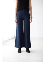【AZUL by moussy】コットンデニムワイドパンツ/NVY