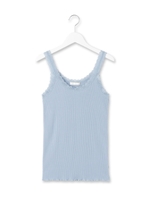 レース紐キャミソール/ライトブルー(091)