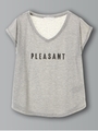 ・ロゴプリントTシャツ/杢グレー