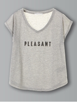・ロゴプリントTシャツ/杢グレー