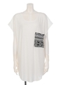 【chille anap】オルテガ柄ポケットBIGTシャツ/WH