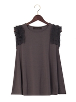 ★JOC 肩シフォン フリルノースリーブ/MD.Gray