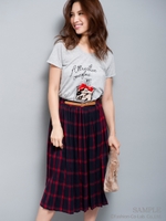 チェックスカート/オフホワイト