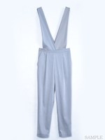 テーパードサロペット/ブラック