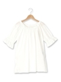 2WAYシャーリングブラウス/ホワイト系(002)