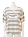 【chille anap】ボーダーロゴTシャツ/GRY