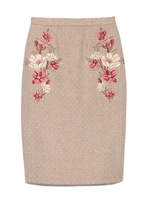 フラワー刺繍スカート/DGRY