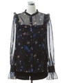 花柄シフォンブラウス/ピンク