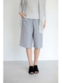 【AZUL by moussy】ナイロンワッシャーワイドクロプトパンツ/WHT