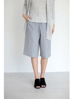 【AZUL by moussy】ナイロンワッシャーワイドクロプトパンツ/WHT