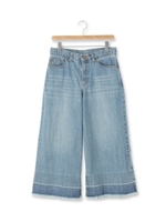 カットオフデニムワイドパンツ/ライトブルー(091)