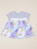 【OUTLET】パッチワ-クフラワ-PT 半袖 GIRLS Tシャツ/ピンク