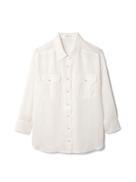 ポワエールツイルシャツブラウス/ホワイト(030)