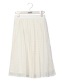 ラッセルレースプリーツスカート/ホワイト