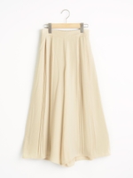 Sプリーツワイドパンツ/ベージュ
