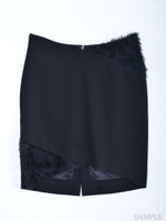 クロスミニスカート/アイボリー