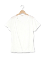 ストライプ異素材ドッキングプルオーバー/ホワイト系(002)