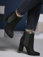 NU別注サイドゴアショートブーツ/L[牛革]　【Stephanie/ステファニー】/グレー