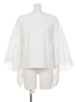 [GREED]ITALY COTTON Flared Sleeve/WHITE