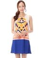 【AZUL ENCANTO】Palma TrapexPrint PrayDress/柄WHT