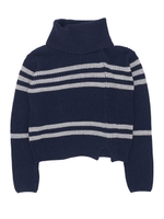 【Casual】タートルボーダールーズニット/オフホワイト