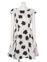 クラシックフラワープリントワンピース/スモークピンク