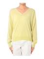 シルクコットンVニット/イエロー系(032)