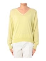シルクコットンVニット/イエロー系(032)