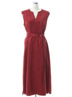 スウェードロングワンピース/レッド