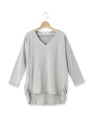 タックVネックプルオーバー/グレー(012)