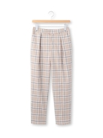 チェックセンタープレスパンツ/ベージュ(252)