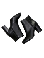 チャンキーヒールサイドゴアブーツ/ブラウン