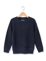 ミドルゲージ綿混ニット/ネイビー(093)