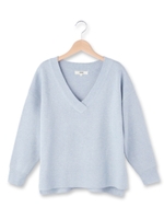 ミラノリブVネックニット/グレー(012)