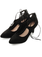 【STORY10月号掲載】レースアップパンプス/ブラック(019)