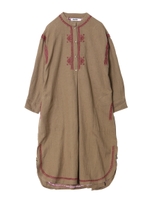 EMBROIDERED DRESS/ブラウン