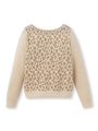 [L]レオパード切り替えニット/ベージュ(152)