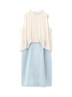 【別注】calian プリーツワンピース/ライトブルー(591)