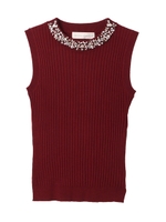 ノースリニットプルオーバー/ボルドー