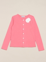 モチーフ長袖カーディガン/オフホワイト