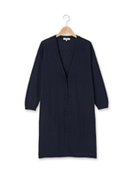 リブニットロングカーディガン/キャメル(041)