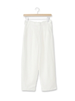 麻レーヨンワイドクロップドパンツ/オフホワイト(003)
