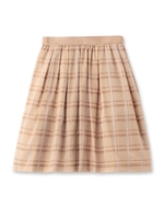 コットンチェックスカート/ライトベージュ(251)
